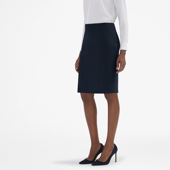 MM.LaFleur Boho Pencil Skirt Galaxy Blue Size 8